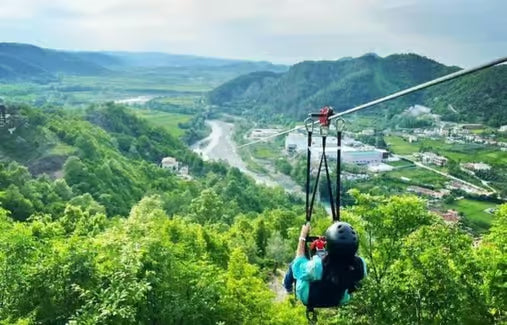 High-Flying Thrills & Medieval Views: Zipline Albania