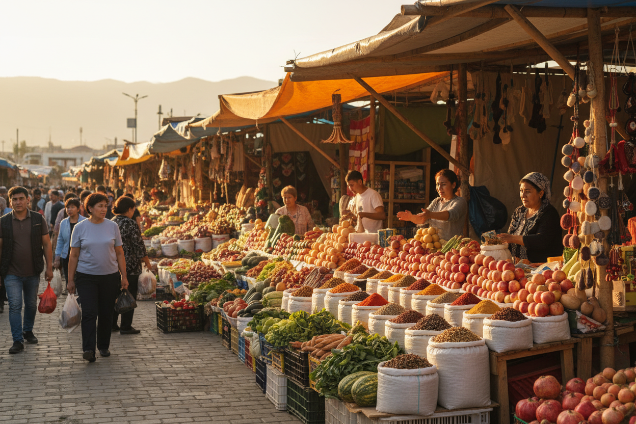 Image of Almaty Food Discovery Tour Markets Cafes and Wine Tasting