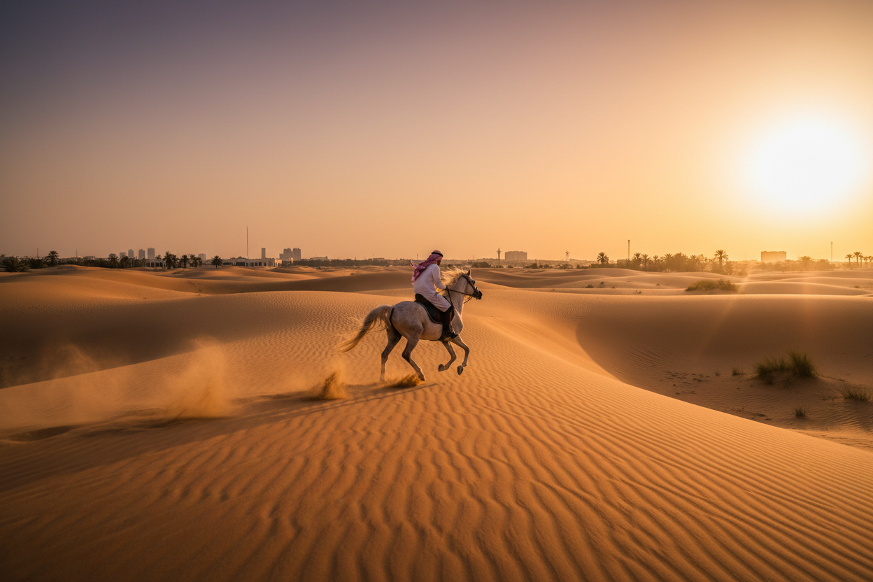 Image of Arabian Desert Camp Tour from Riyadh — Horses, Archery & Traditional Kabsa