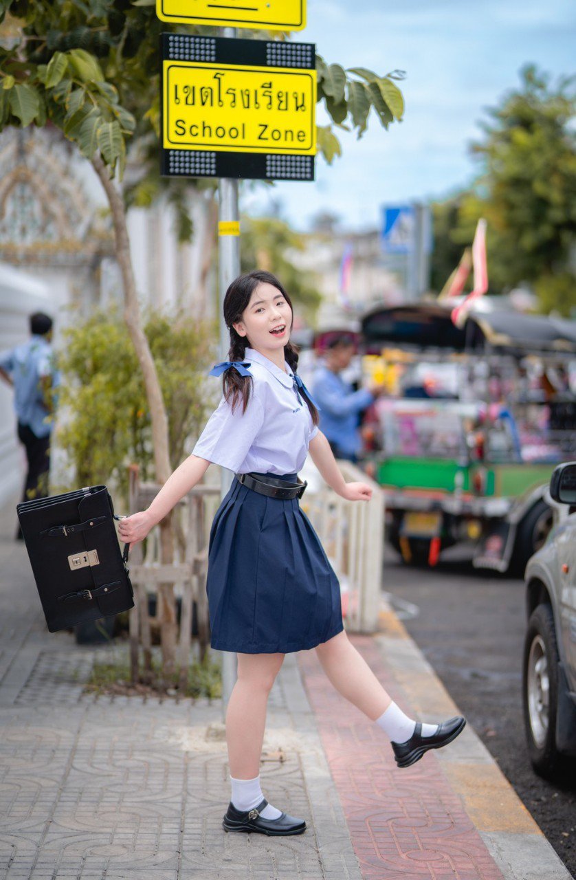 Image of Instagram-Ready Yaowarat Tour in Thai Student Uniform