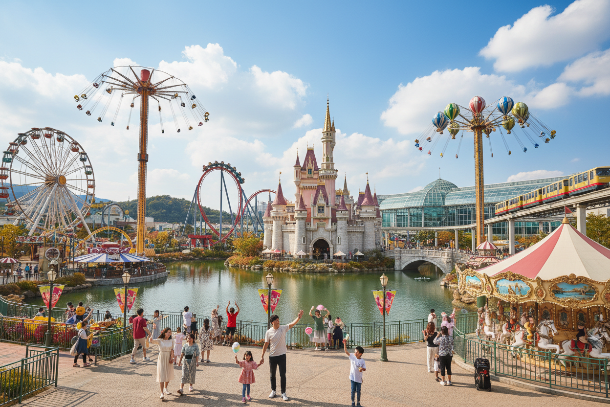 Image of Korea Family Fun Tour: Everland or Lotte World Theme Park (Muslim-Friendly)