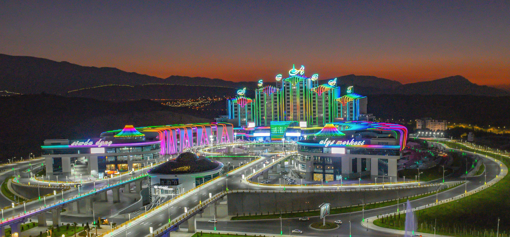 3D Ashgabat → Darvaza → Kunya-Urgench → Shavat border (Uzbekistan)