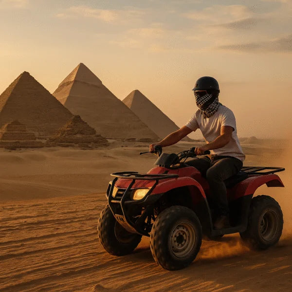 Image of Sunrise or Sunset Quad Bike Tour Giza — Pyramids Desert Safari Experience