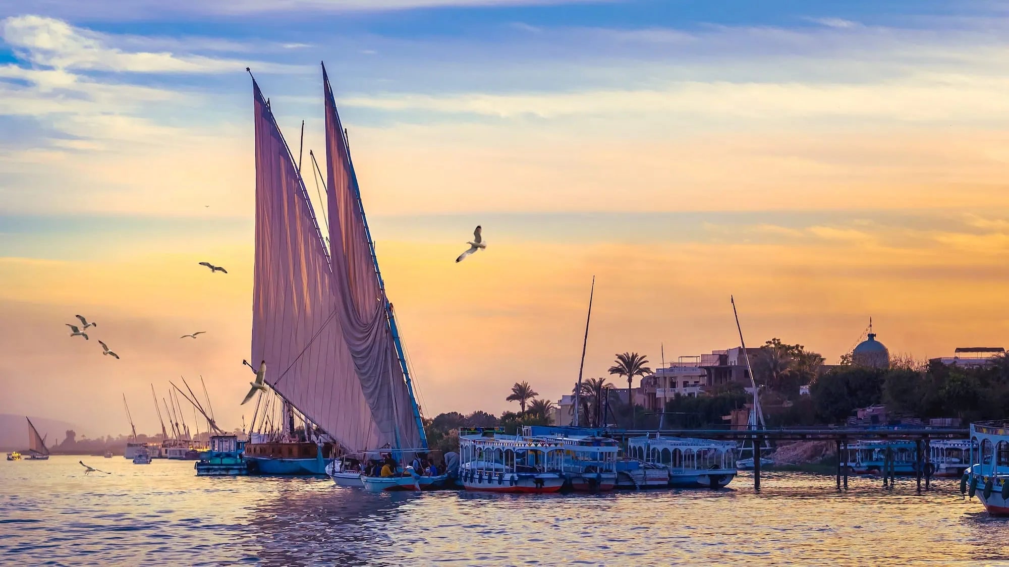 Image of Luxor Felucca Nile Cruise – Traditional Boat Ride & Sunset Views