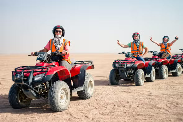 Image of Sunrise or Sunset Quad Bike Tour Giza — Pyramids Desert Safari Experience